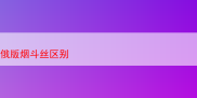 深度剖析：俄版烟斗丝的独特差异与品鉴体验
